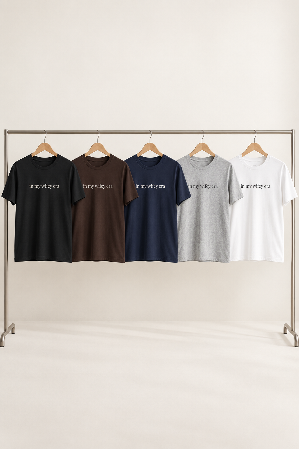 Wifey Era Shirt | Minimalist Wife Tee, Newlywed Gift, Marriage Era Cotton T-Shirt