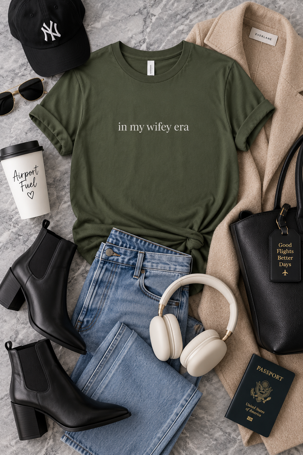 Wifey Era Shirt | Minimalist Wife Tee, Newlywed Gift, Marriage Era Cotton T-Shirt