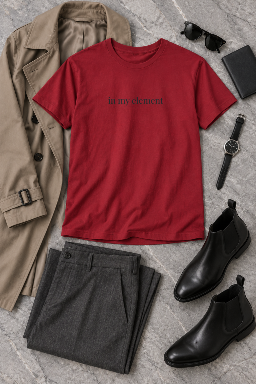In My Element Shirt | Minimalist Confidence Tee, Self Expression Cotton T-Shirt