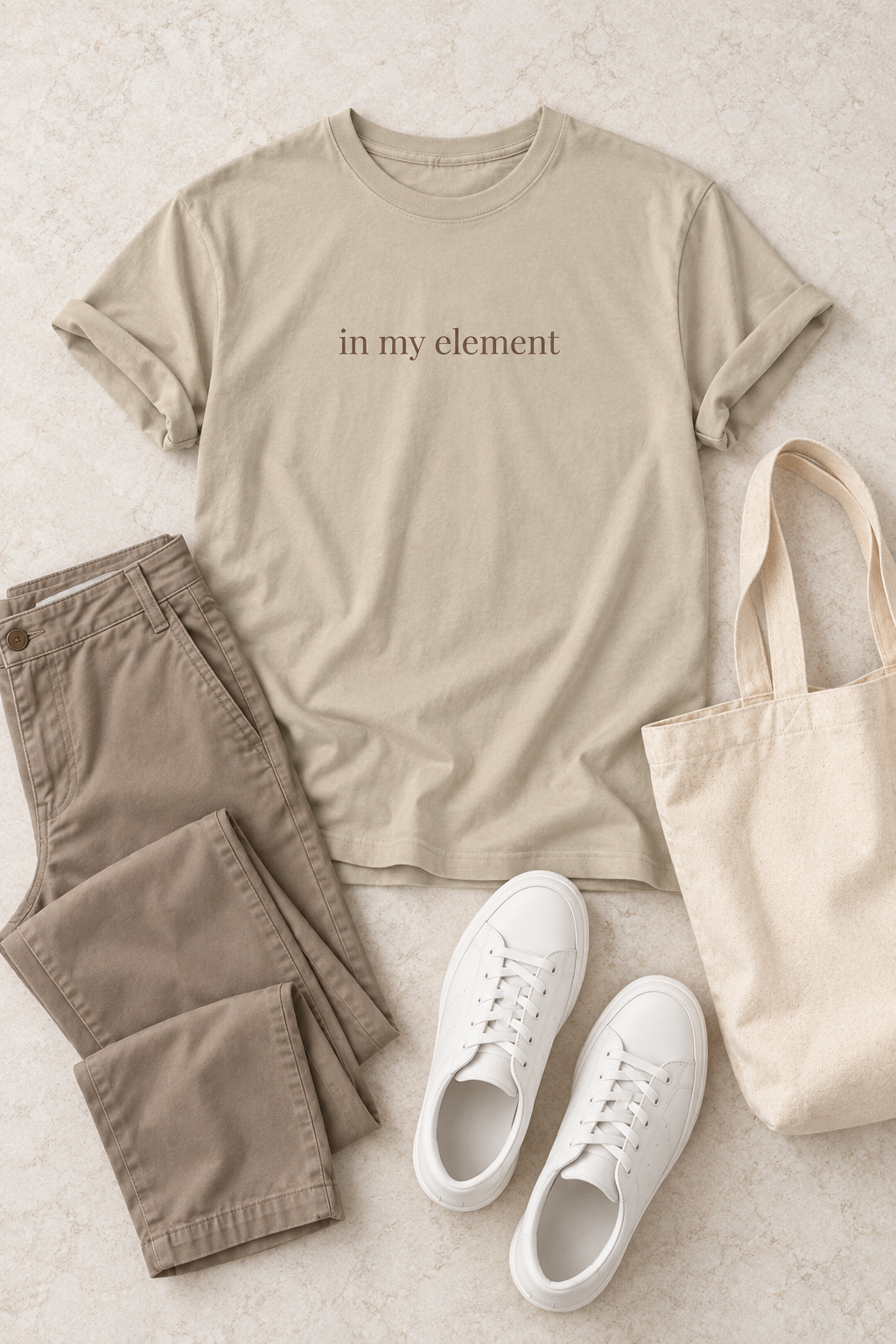 In My Element Shirt | Minimalist Confidence Tee, Self Expression Cotton T-Shirt