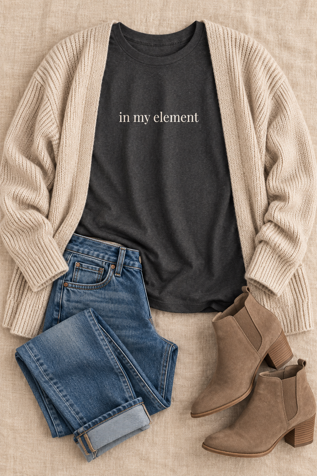 In My Element Shirt | Minimalist Confidence Tee, Self Expression Cotton T-Shirt