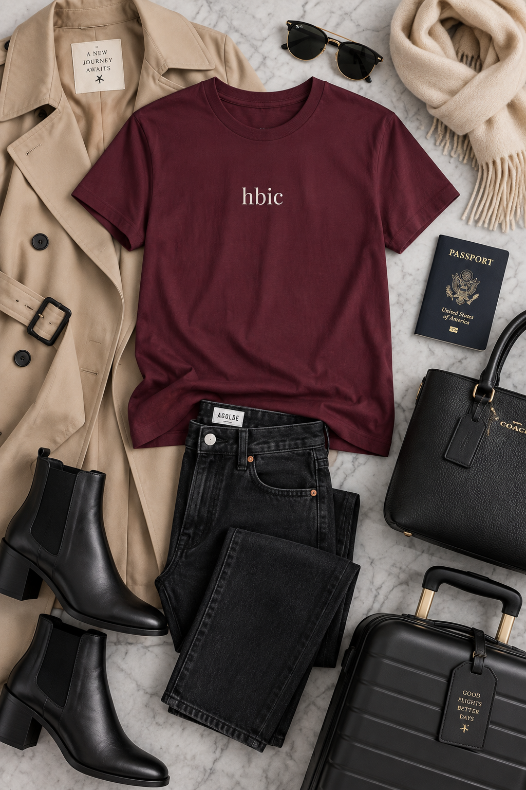 HBIC Shirt | Minimalist Boss Woman Tee, Bold Confidence Cotton T-Shirt