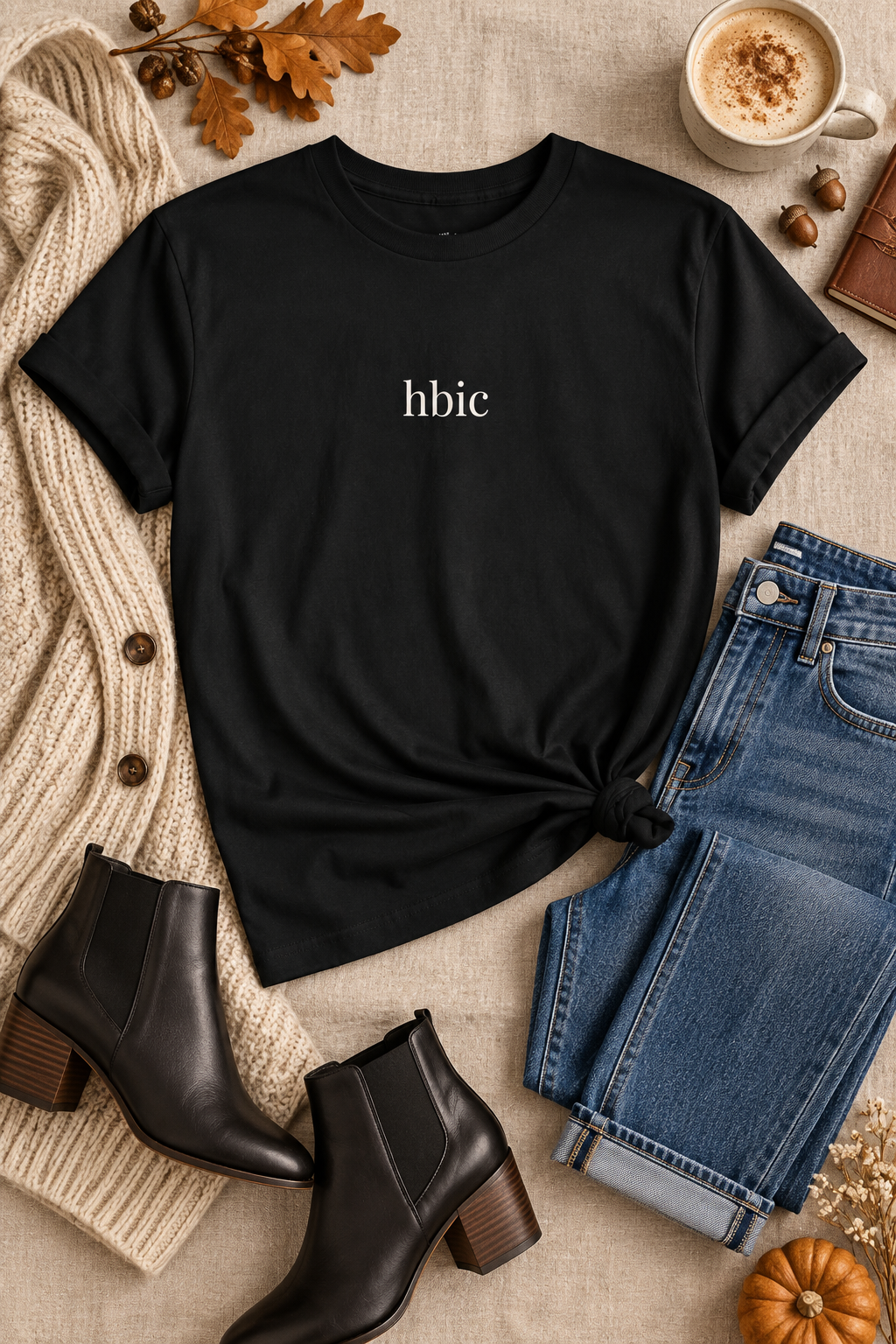 HBIC Shirt | Minimalist Boss Woman Tee, Bold Confidence Cotton T-Shirt