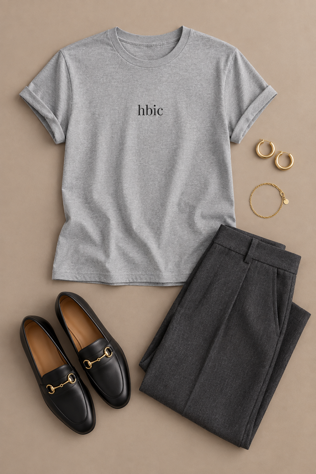 HBIC Shirt | Minimalist Boss Woman Tee, Bold Confidence Cotton T-Shirt