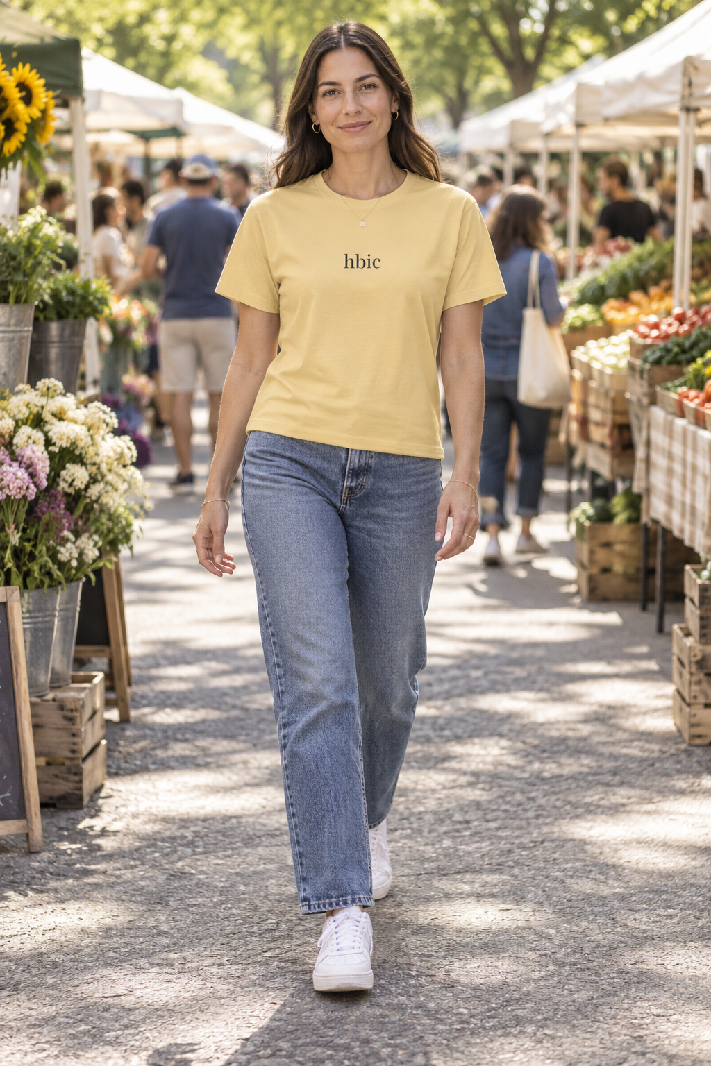 HBIC Shirt | Minimalist Boss Woman Tee, Bold Confidence Cotton T-Shirt