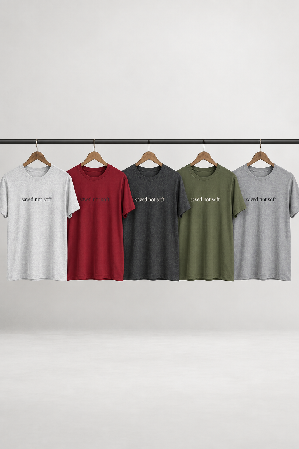 Saved Not Soft Shirt | Minimalist Christian Tee, Faith Statement Cotton T-Shirt