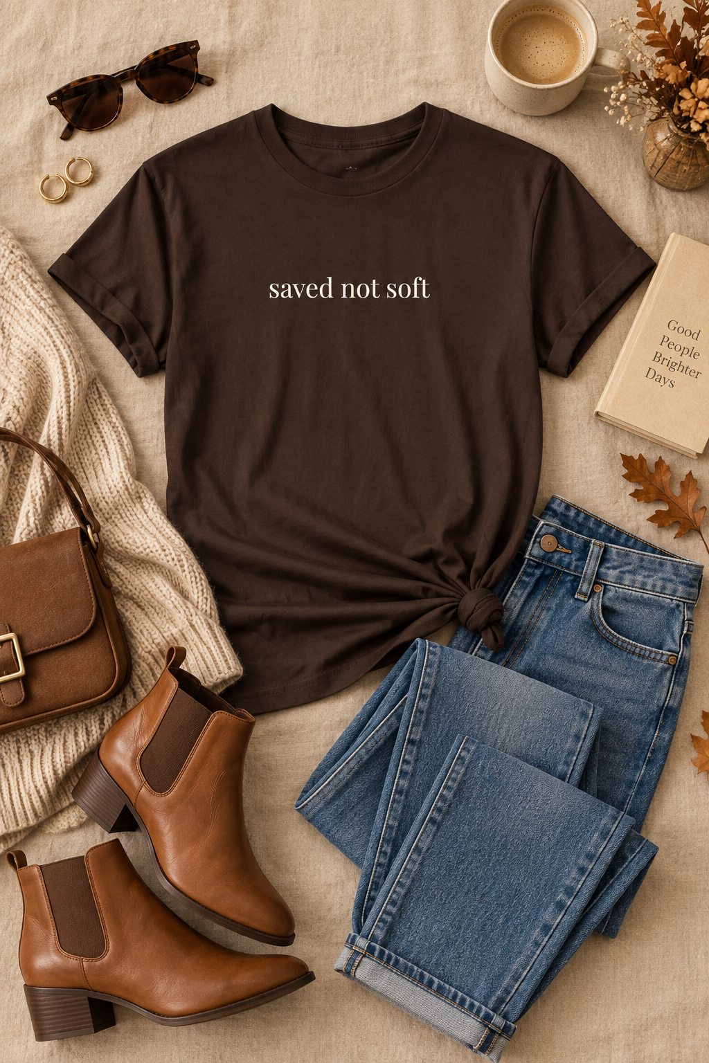 Saved Not Soft Shirt | Minimalist Christian Tee, Faith Statement Cotton T-Shirt