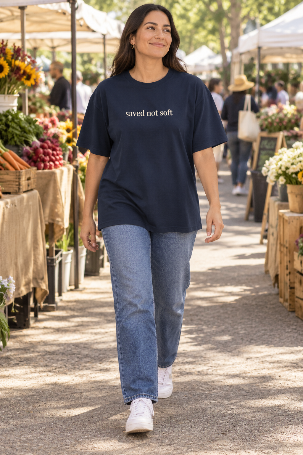 Saved Not Soft Shirt | Minimalist Christian Tee, Faith Statement Cotton T-Shirt