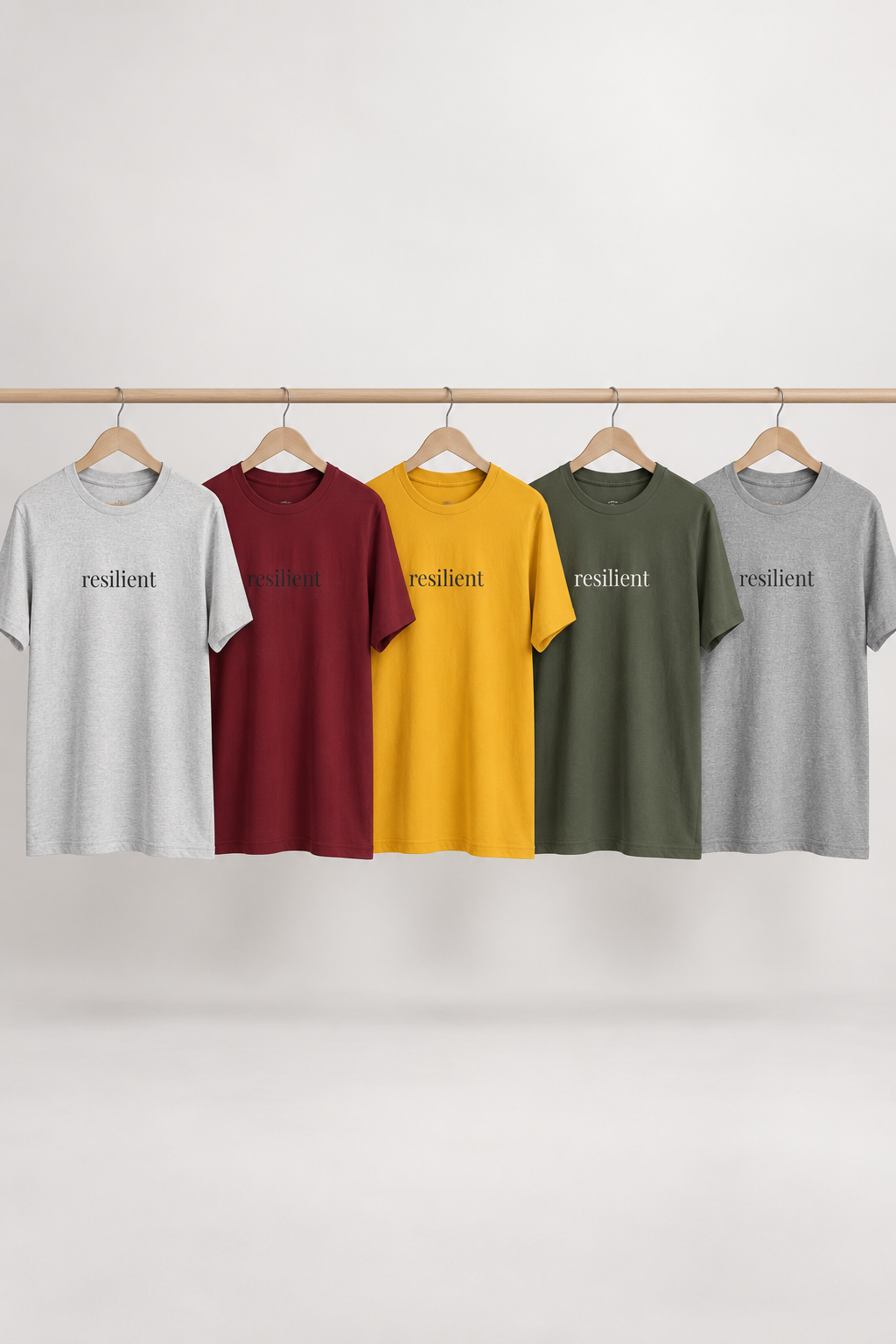 Resilient Shirt | Minimalist Strength Tee, Encouragement Cotton T-Shirt