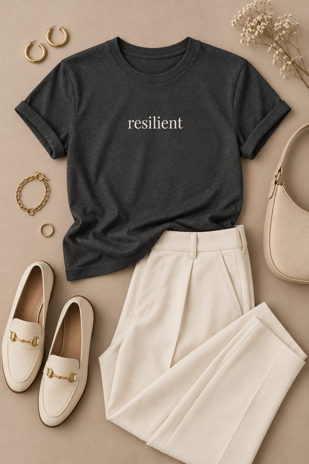 Resilient Shirt | Minimalist Strength Tee, Encouragement Cotton T-Shirt