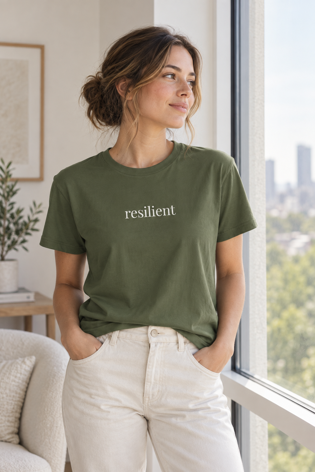 Resilient Shirt | Minimalist Strength Tee, Encouragement Cotton T-Shirt