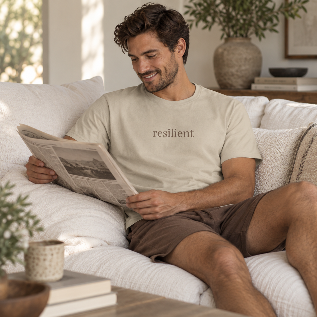 Resilient Shirt | Minimalist Strength Tee, Encouragement Cotton T-Shirt