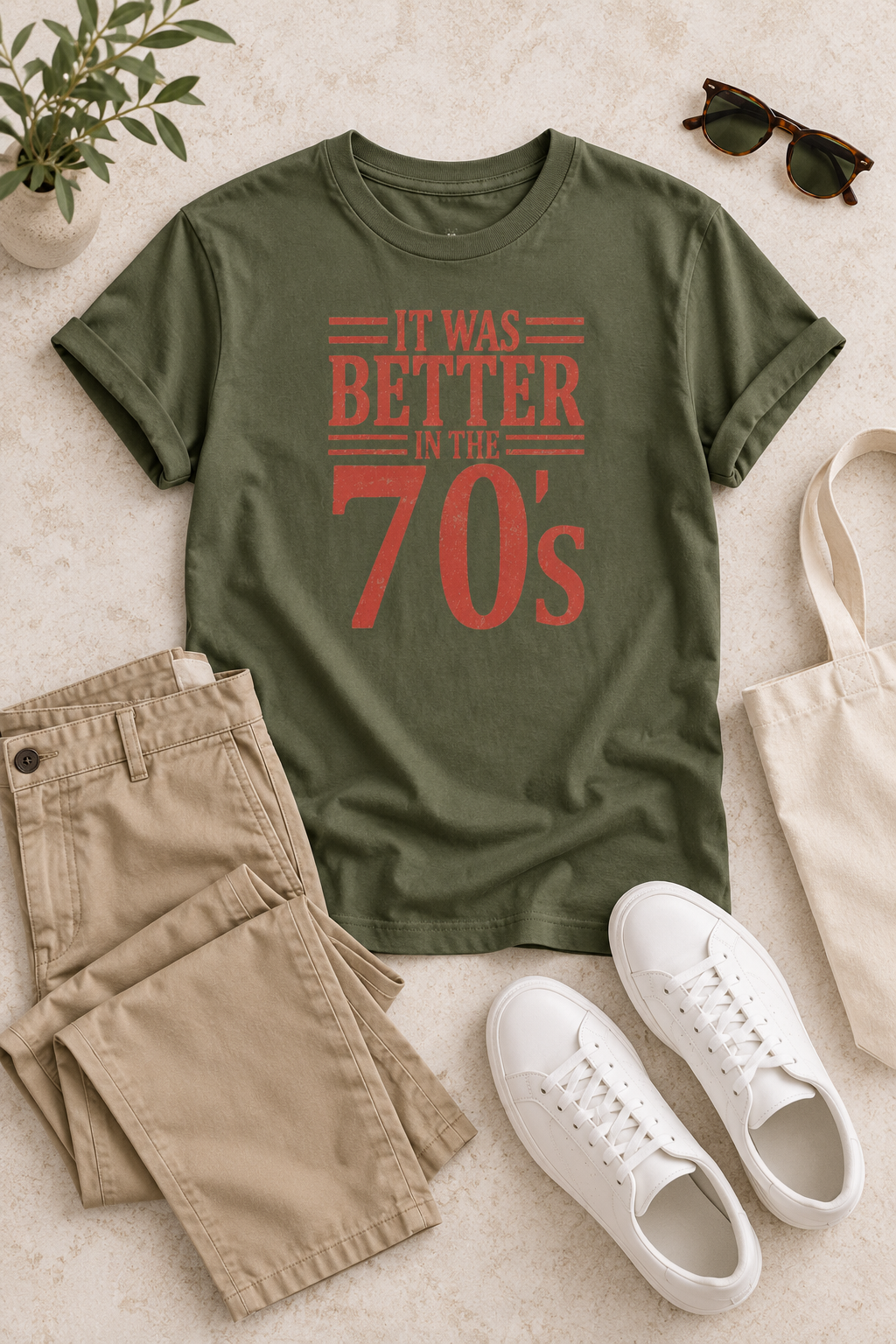 70s Nostalgia T-Shirt: Better in the 70s, 100% Cotton