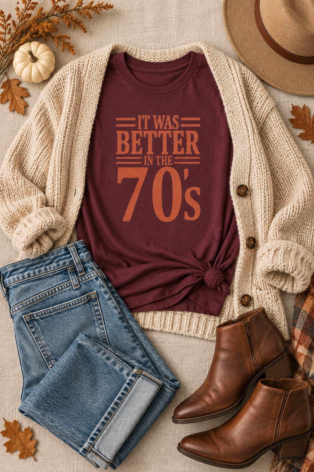 70s Nostalgia T-Shirt: Better in the 70s, 100% Cotton
