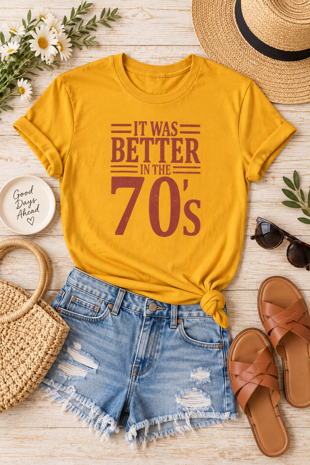 70s Nostalgia T-Shirt: Better in the 70s, 100% Cotton