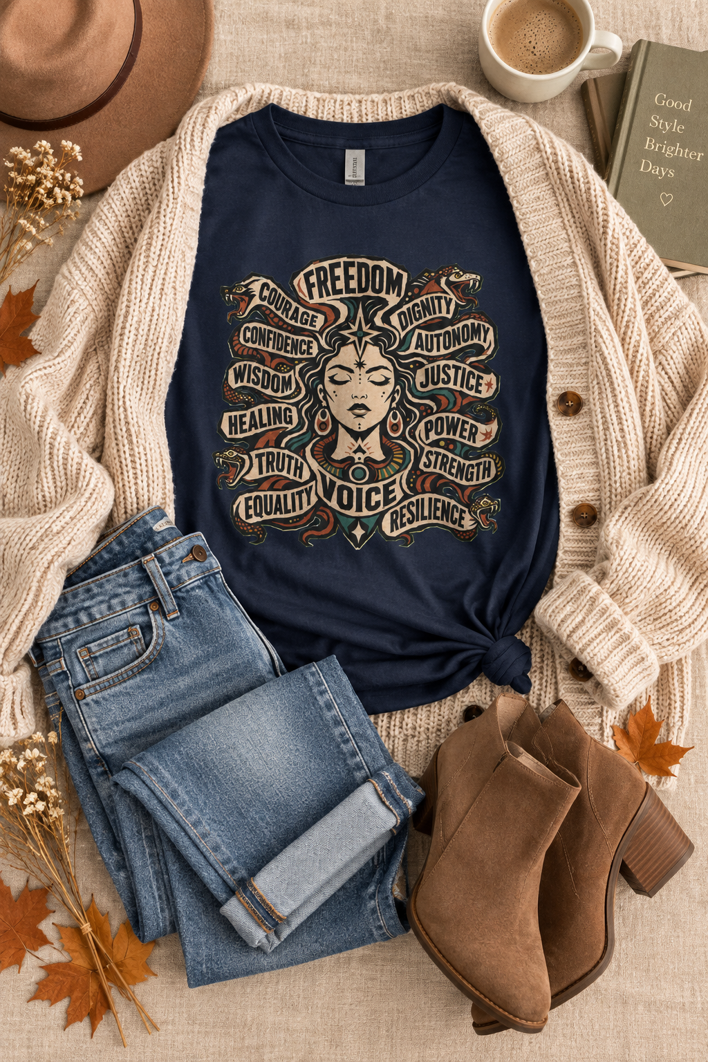 Empowerment Shirt: Serpent Portrait Graphic Tee
