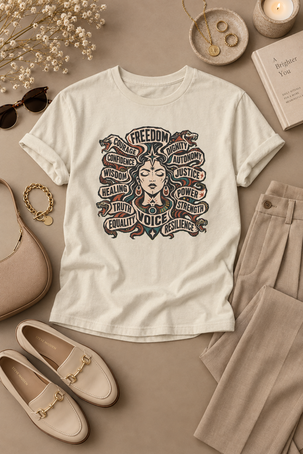 Empowerment Shirt: Serpent Portrait Graphic Tee