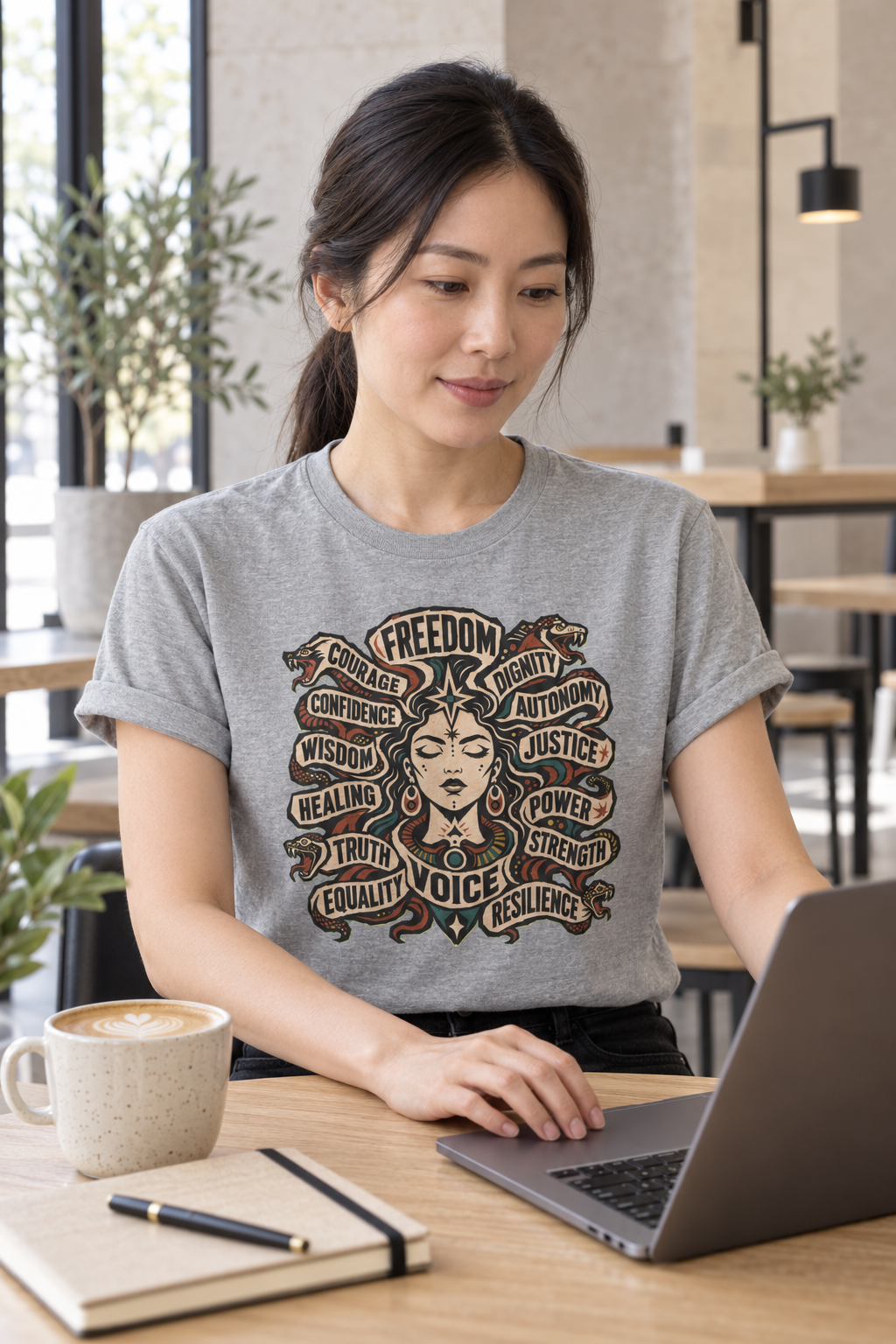 Empowerment Shirt: Serpent Portrait Graphic Tee