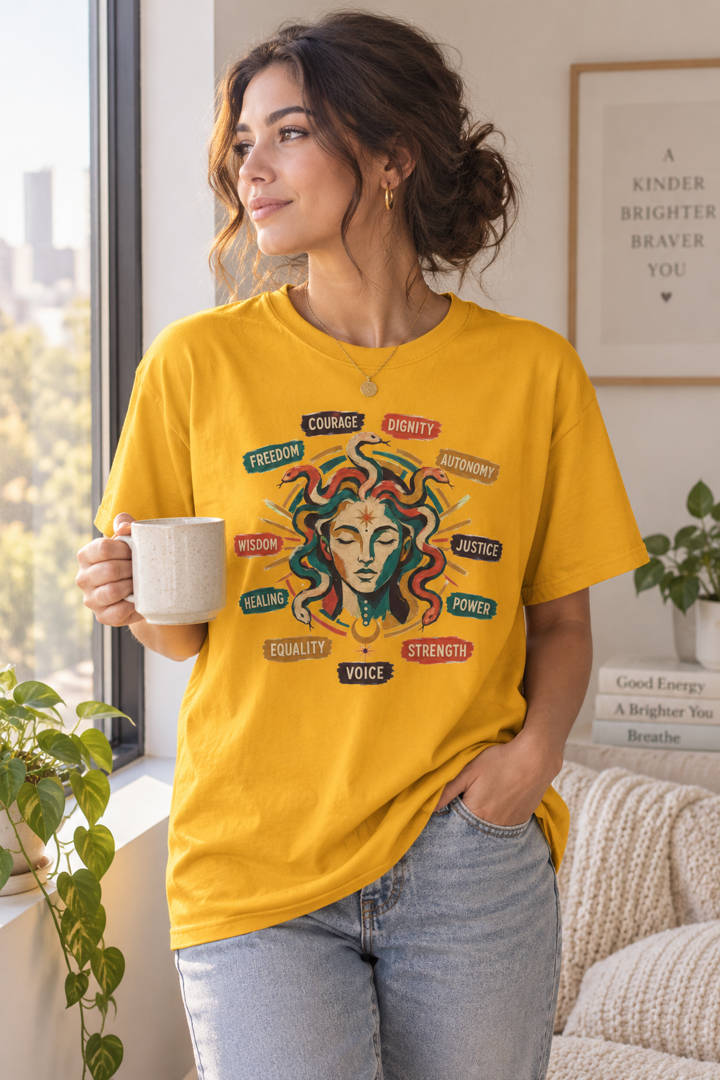 Medusa Shirt, Colorful Empowerment Graphic Tee