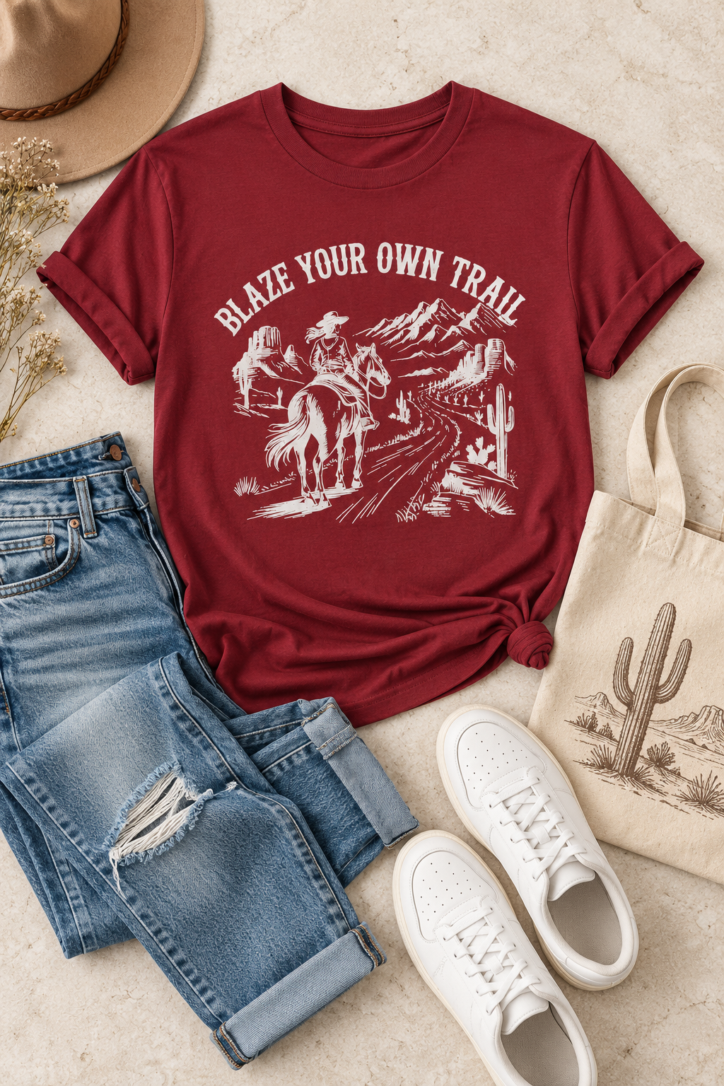 Cowgirl Graphic Tee: Blaze Your Own Trail Western Shirt