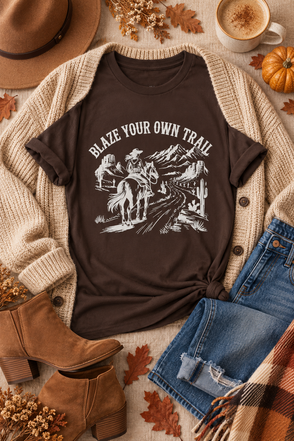 Cowgirl Graphic Tee: Blaze Your Own Trail Western Shirt