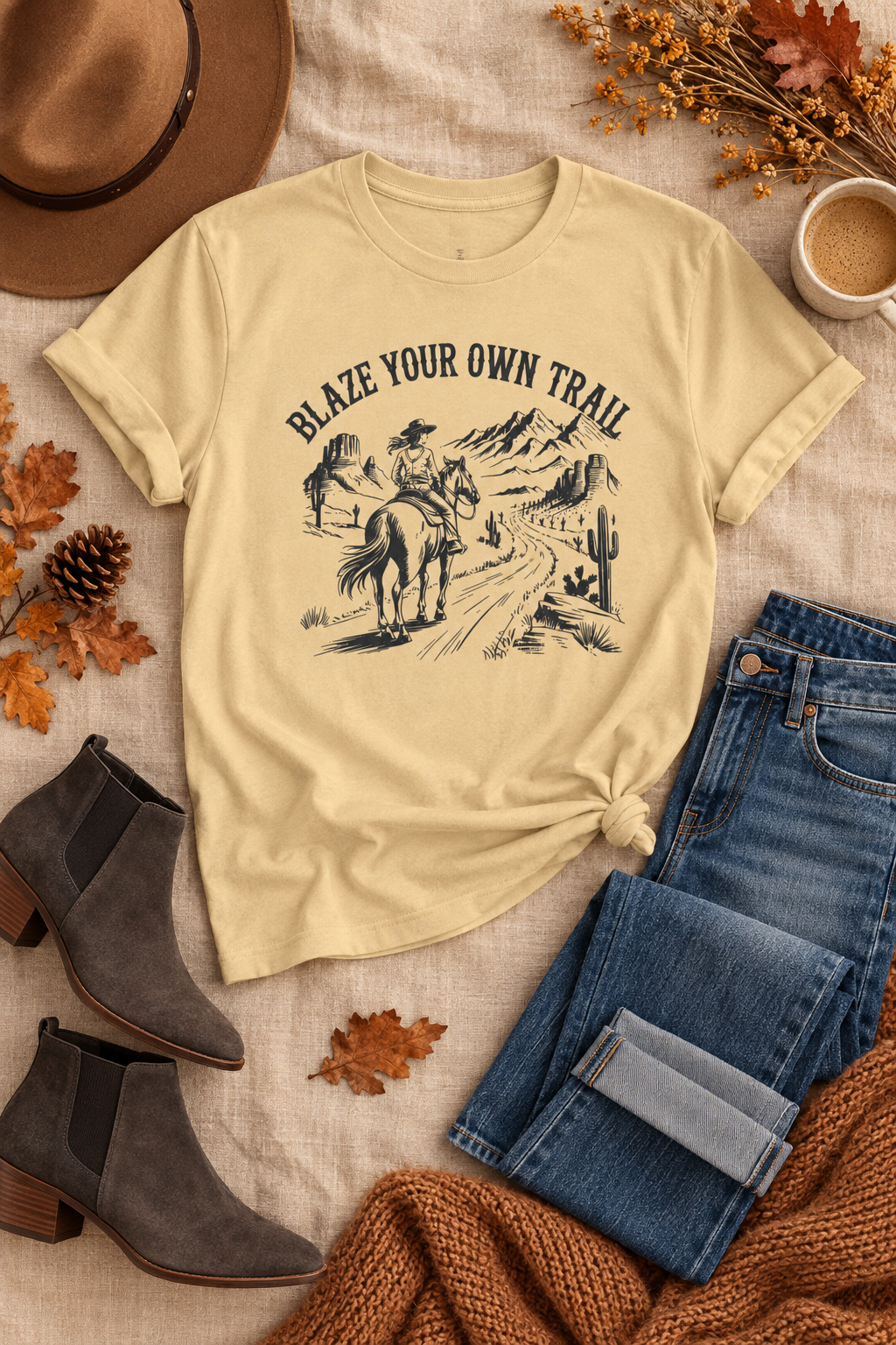 Cowgirl Graphic Tee: Blaze Your Own Trail Western Shirt