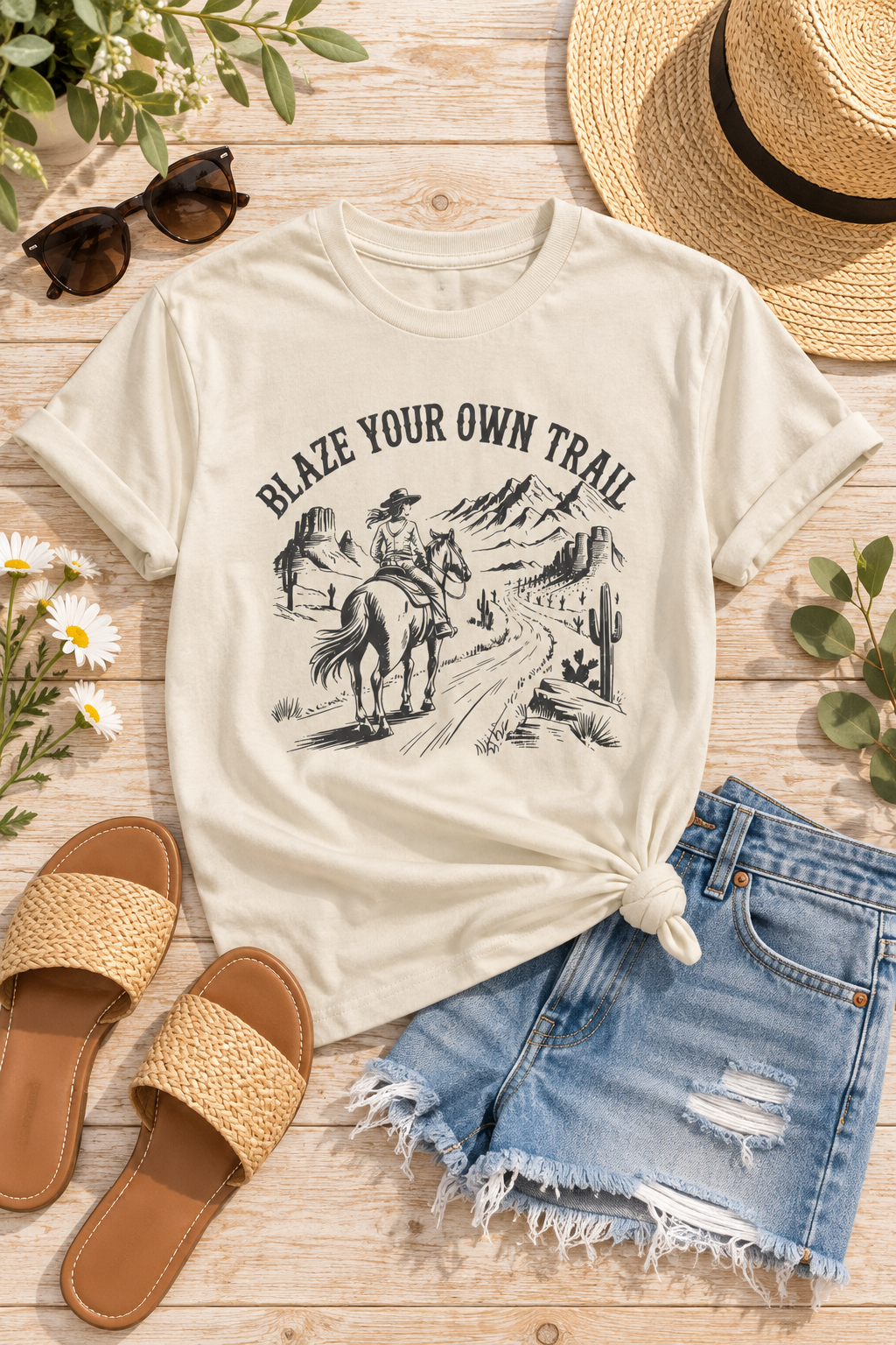 Cowgirl Graphic Tee: Blaze Your Own Trail Western Shirt
