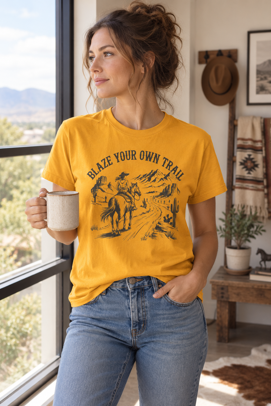 Cowgirl Graphic Tee: Blaze Your Own Trail Western Shirt