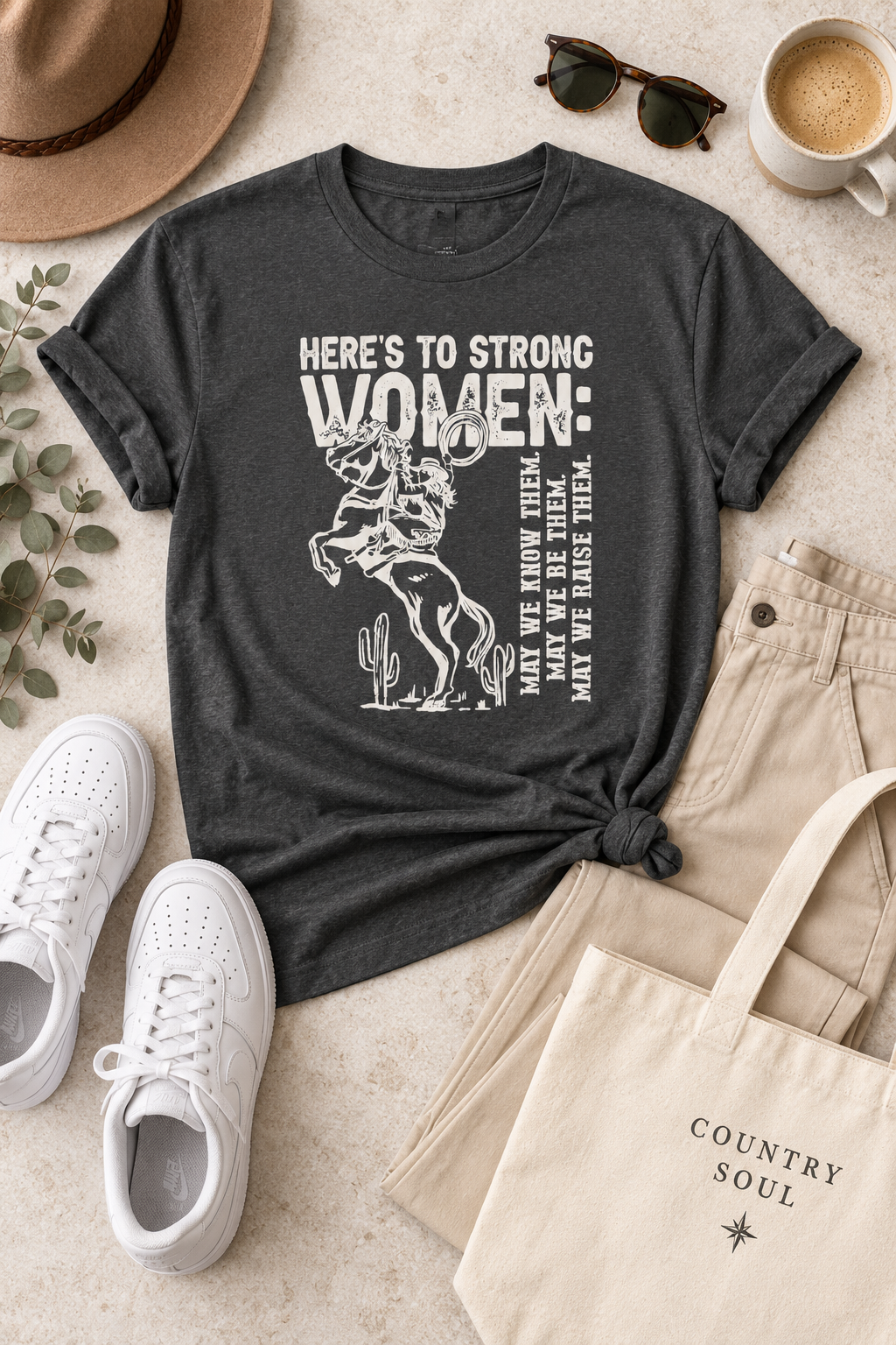 Strong Women Shirt: Western Cowgirl Empowerment Tee