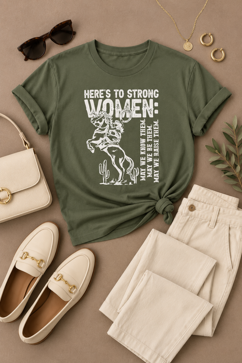 Strong Women Shirt: Western Cowgirl Empowerment Tee