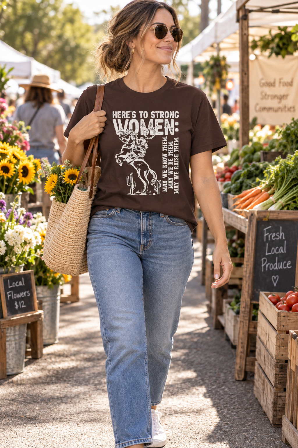 Strong Women Shirt: Western Cowgirl Empowerment Tee