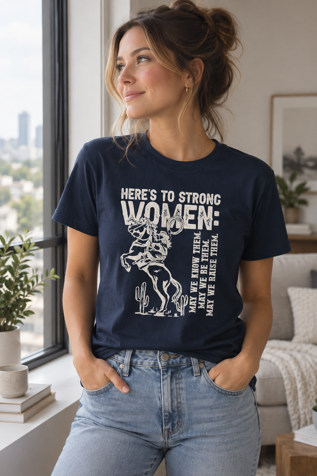 Strong Women Shirt: Western Cowgirl Empowerment Tee