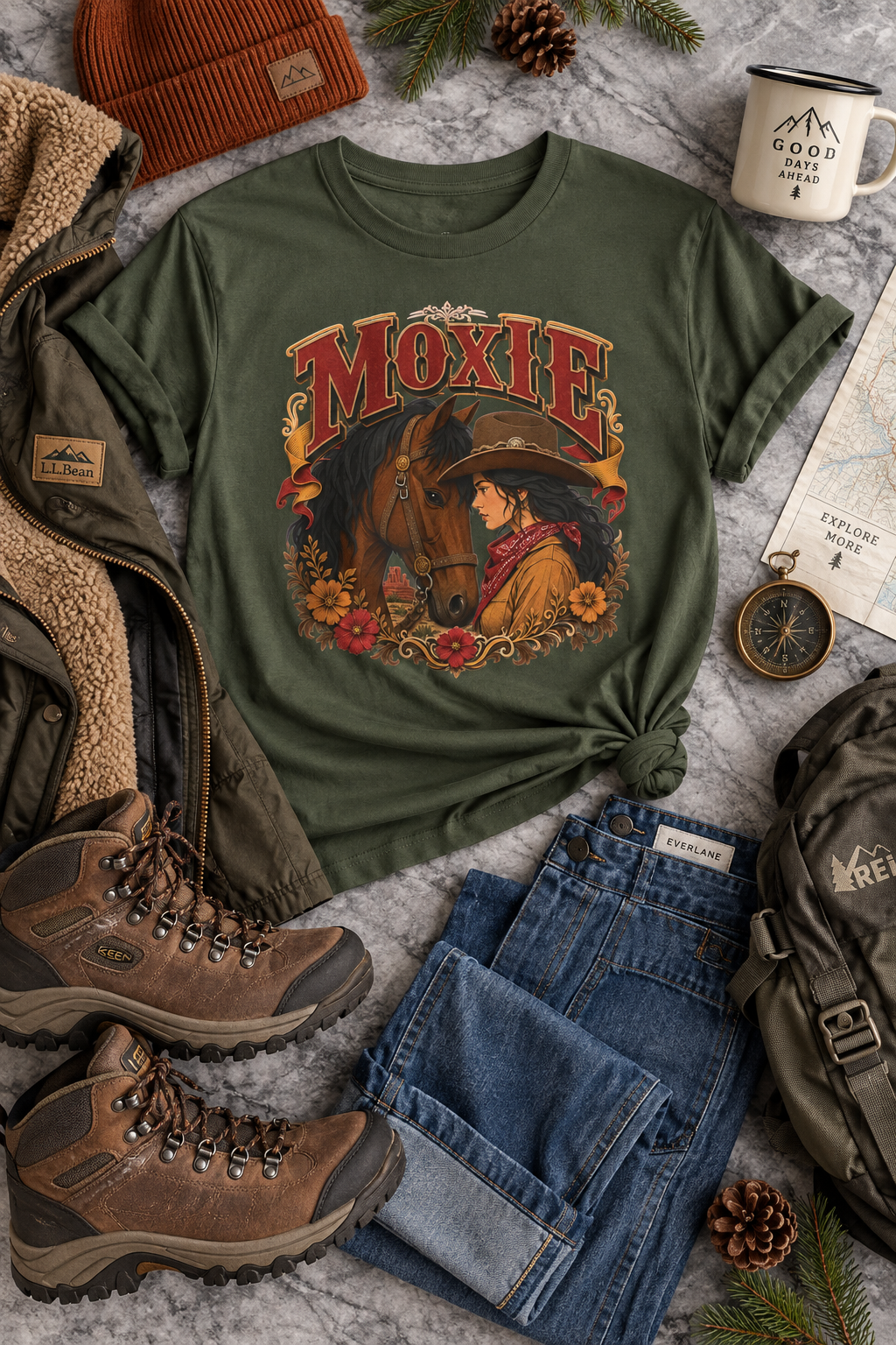 Moxie Cowgirl Shirt: Western Horse Graphic Tee