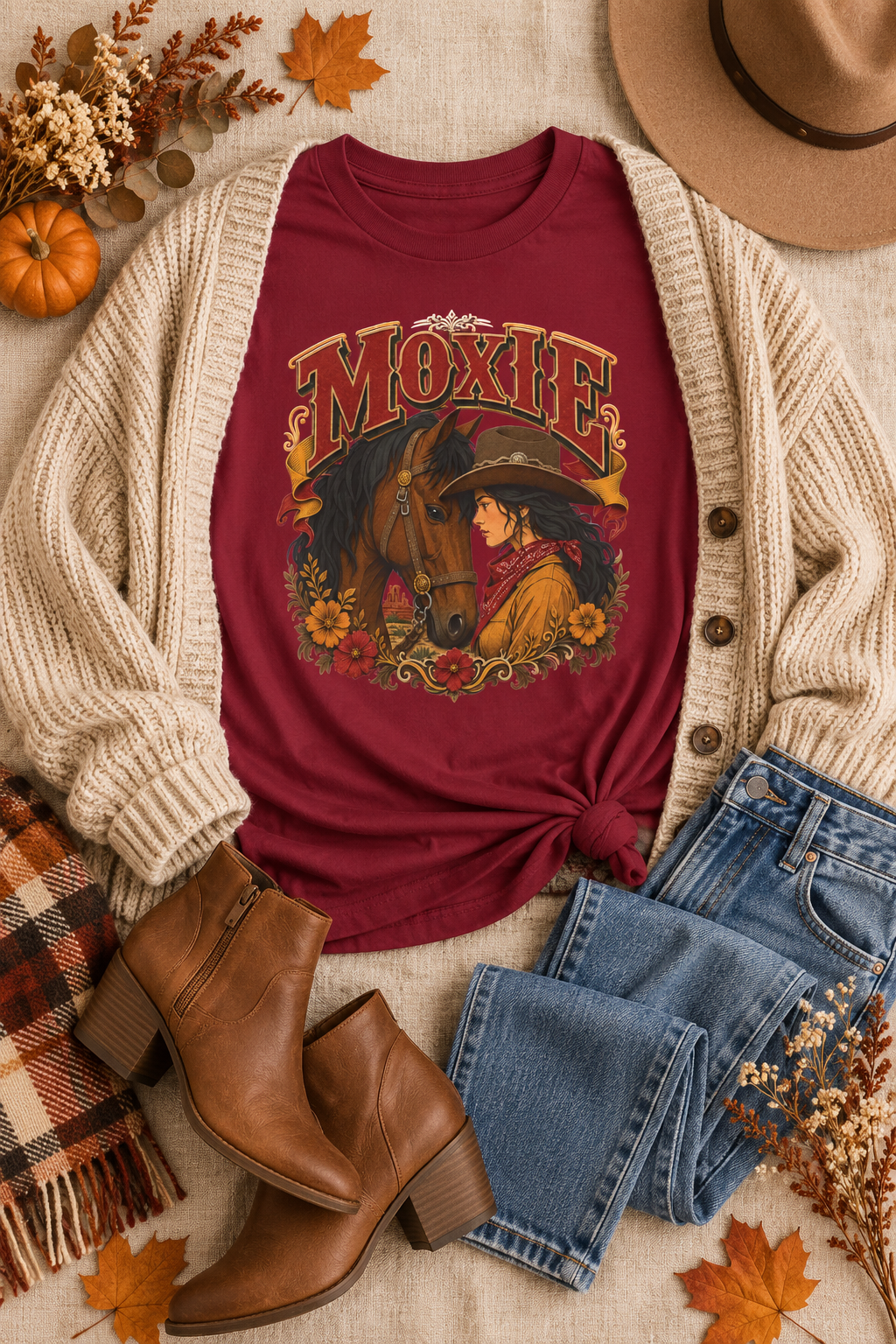 Moxie Cowgirl Shirt: Western Horse Graphic Tee