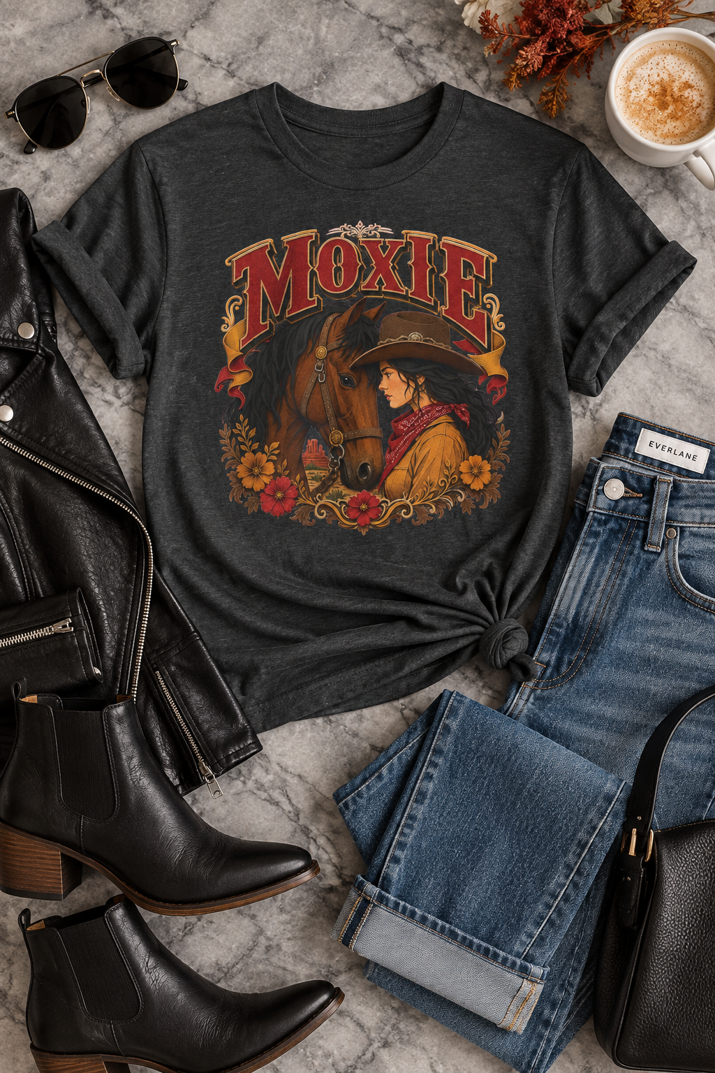 Moxie Cowgirl Shirt: Western Horse Graphic Tee