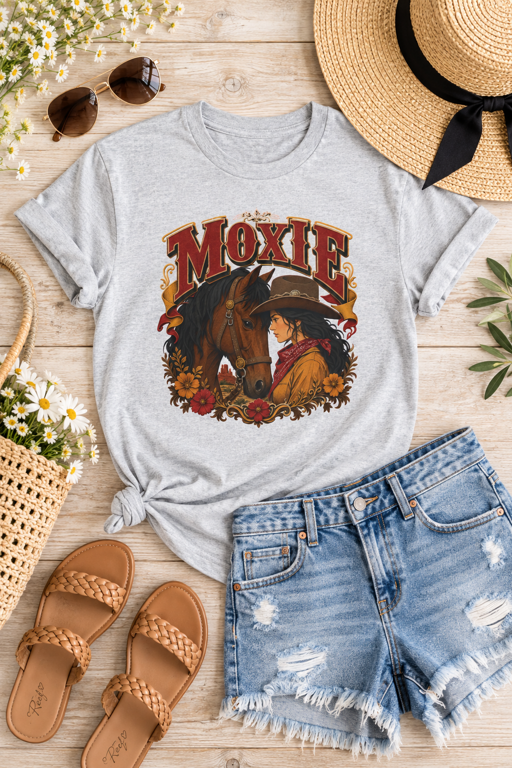 Moxie Cowgirl Shirt: Western Horse Graphic Tee