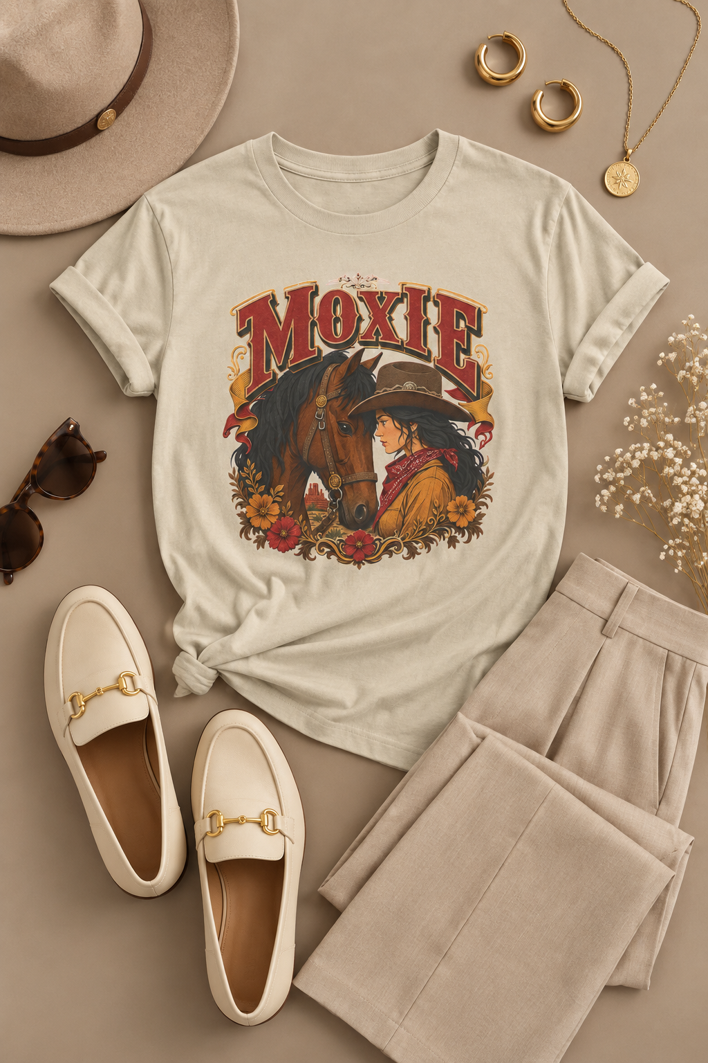 Moxie Cowgirl Shirt: Western Horse Graphic Tee