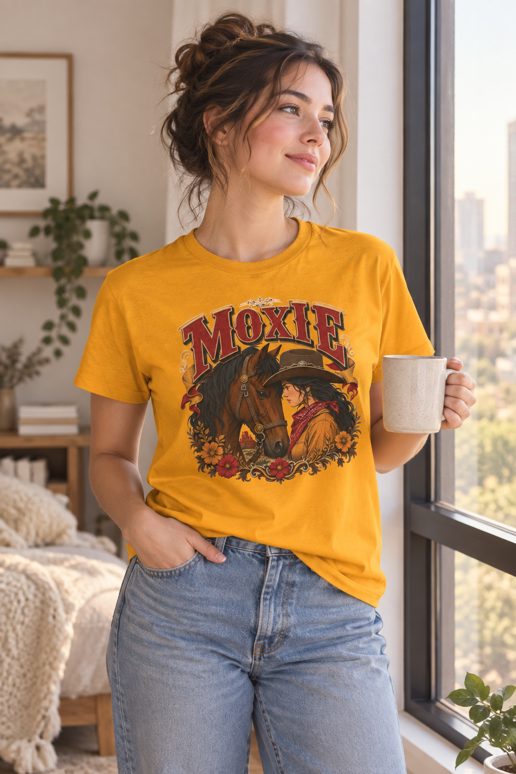 Moxie Cowgirl Shirt: Western Horse Graphic Tee