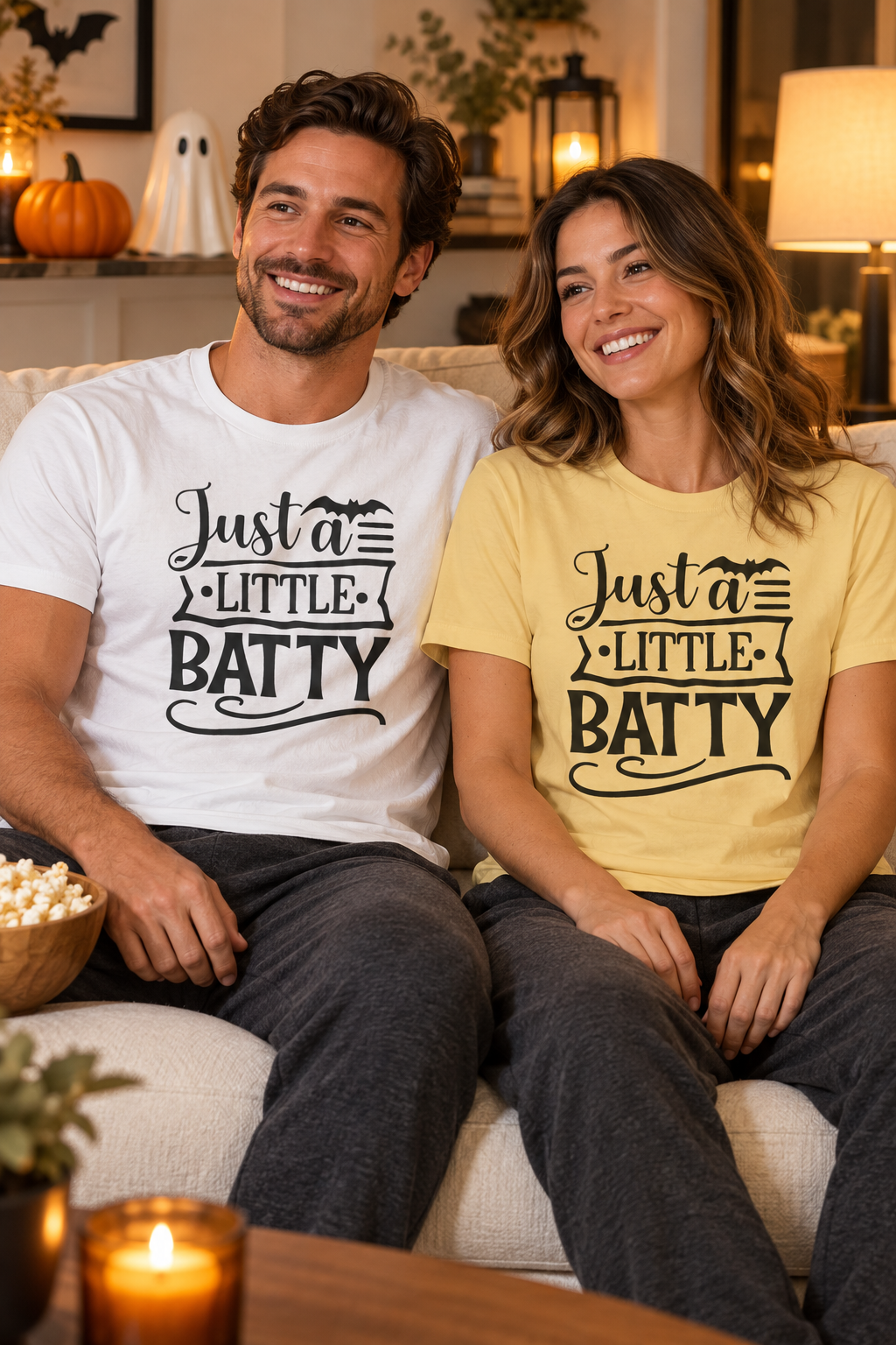 Batty Halloween Shirt: Just a Little Batty Graphic Tee