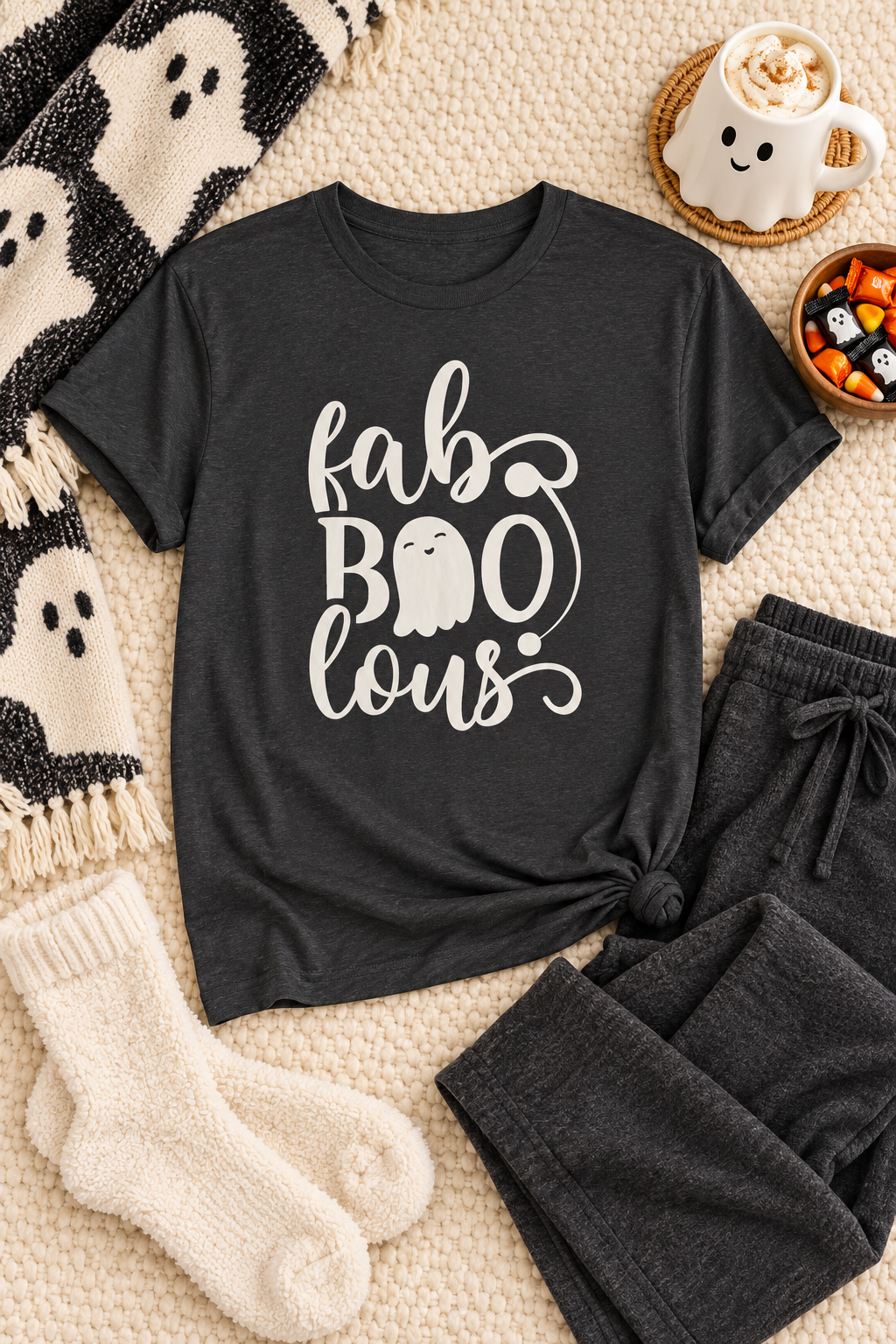 Faboolous Halloween Shirt: Cute Ghost Graphic Tee