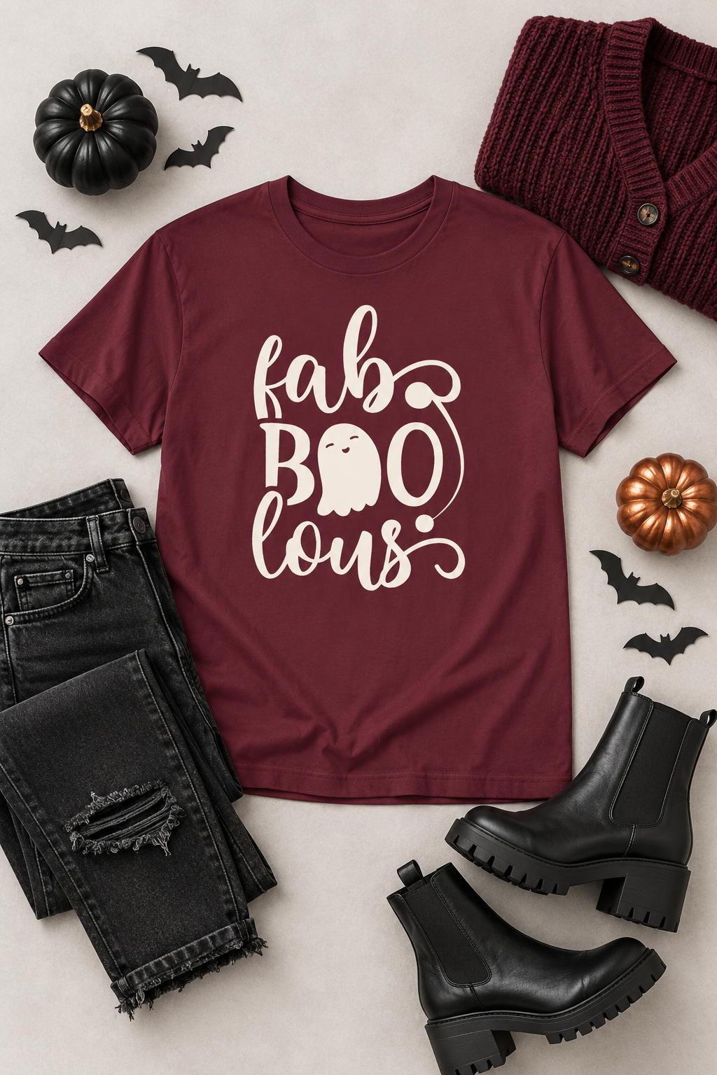 Faboolous Halloween Shirt: Cute Ghost Graphic Tee