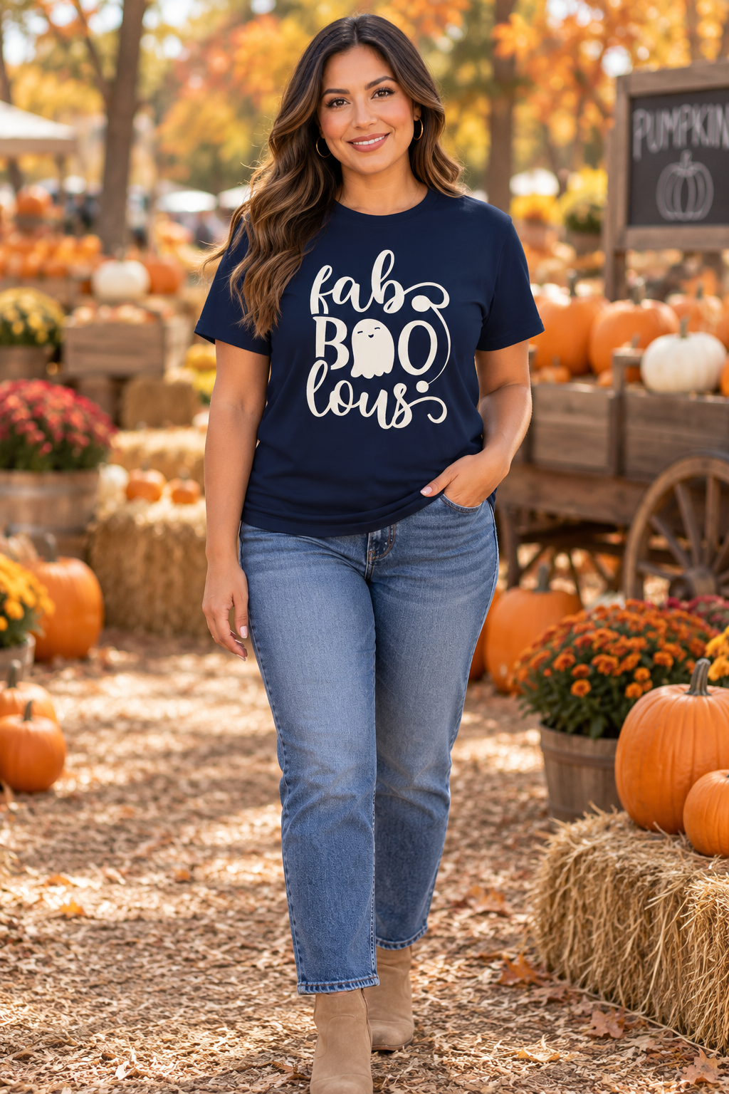 Faboolous Halloween Shirt: Cute Ghost Graphic Tee