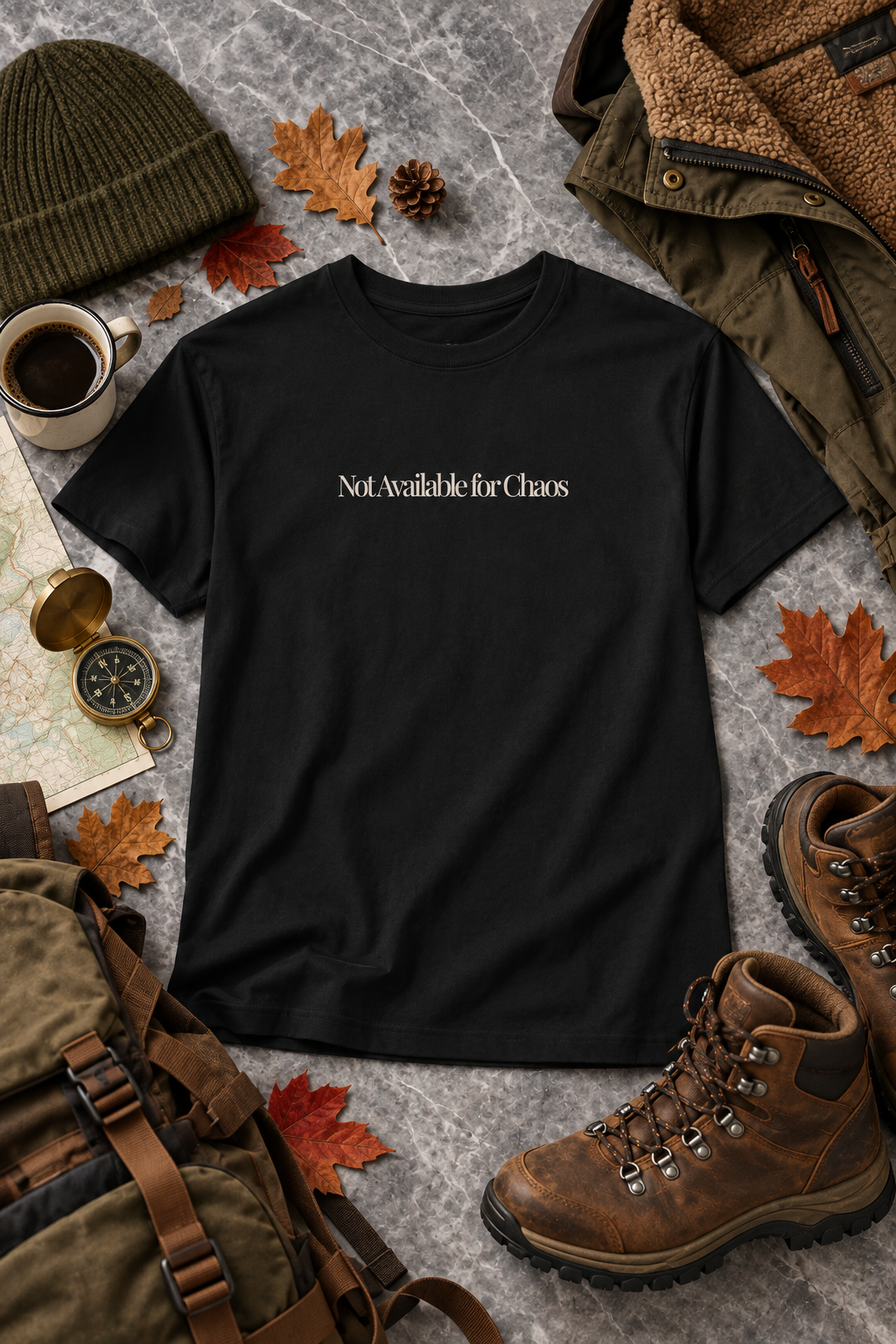 Boundaries Shirt, Not Available for Chaos, Minimalist Unisex Cotton Tee