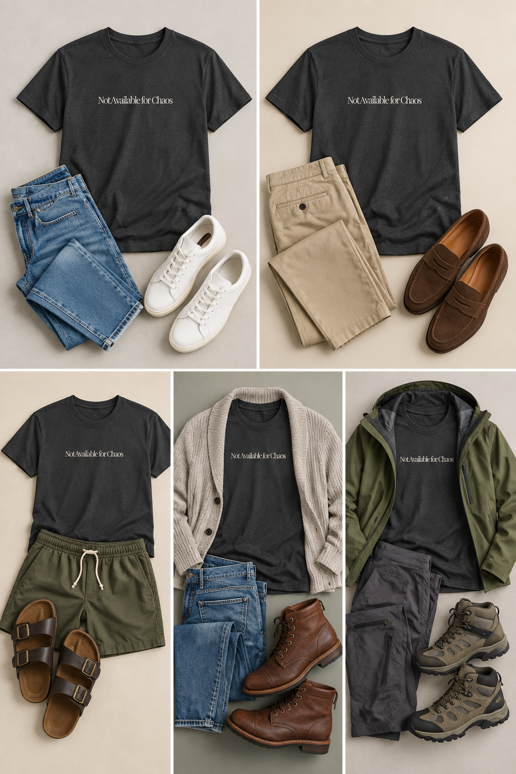 Boundaries Shirt, Not Available for Chaos, Minimalist Unisex Cotton Tee