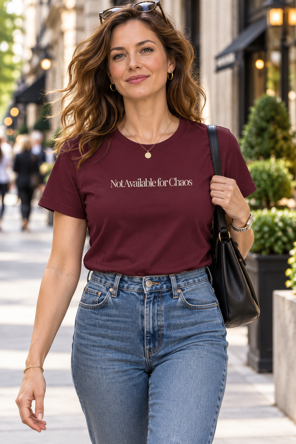 Boundaries Shirt, Not Available for Chaos, Minimalist Unisex Cotton Tee