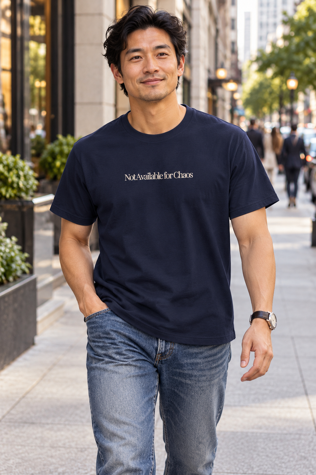Boundaries Shirt, Not Available for Chaos, Minimalist Unisex Cotton Tee