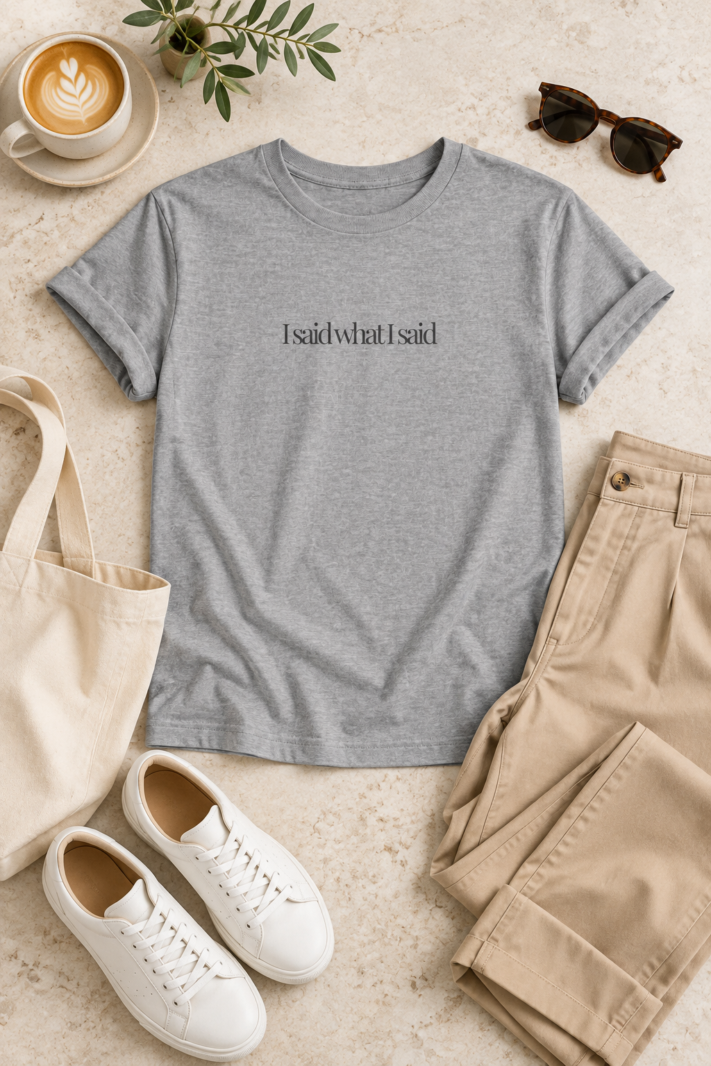 Sassy Quote Shirt, I Said What I Said, Minimalist Unisex Cotton Tee