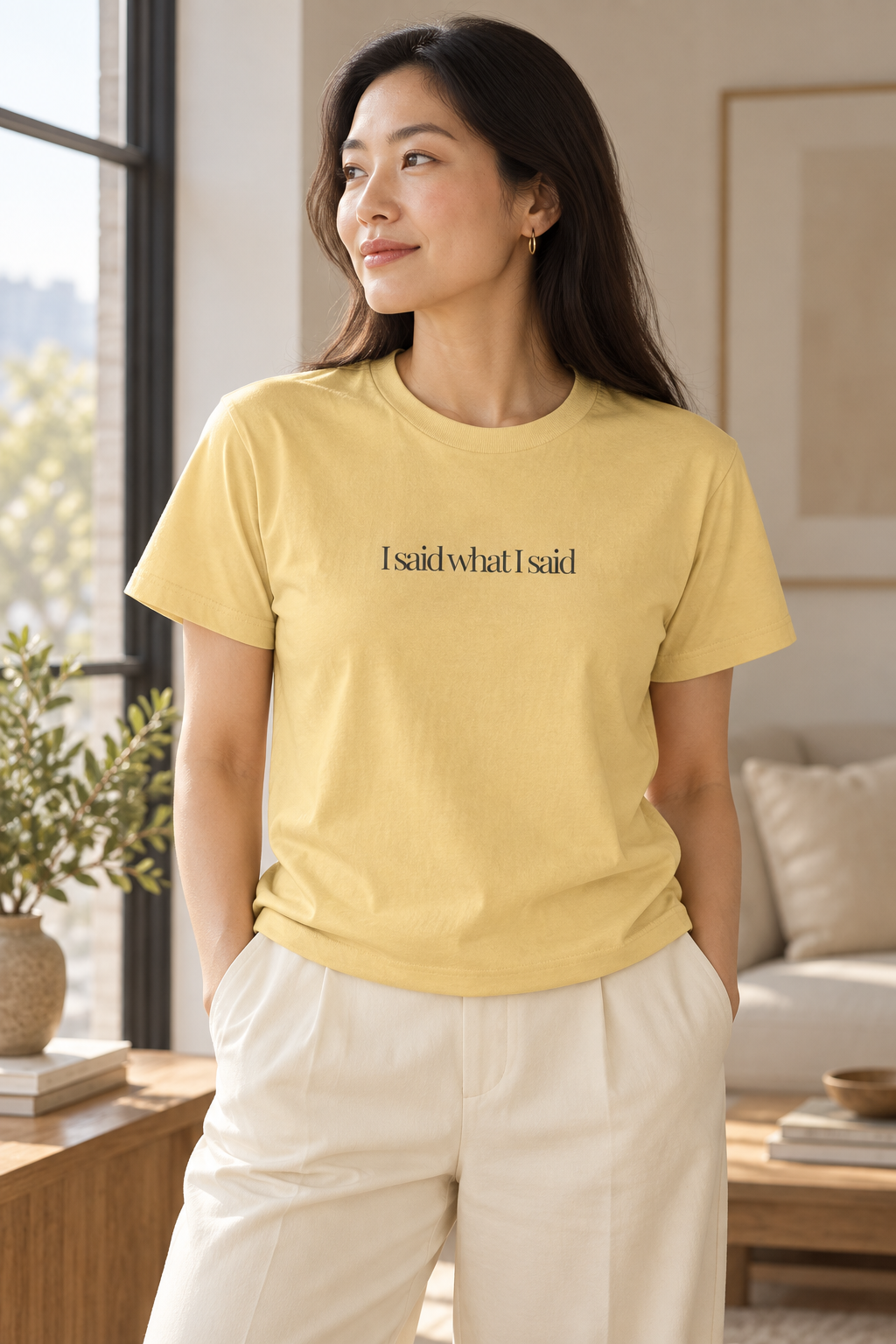 Sassy Quote Shirt, I Said What I Said, Minimalist Unisex Cotton Tee