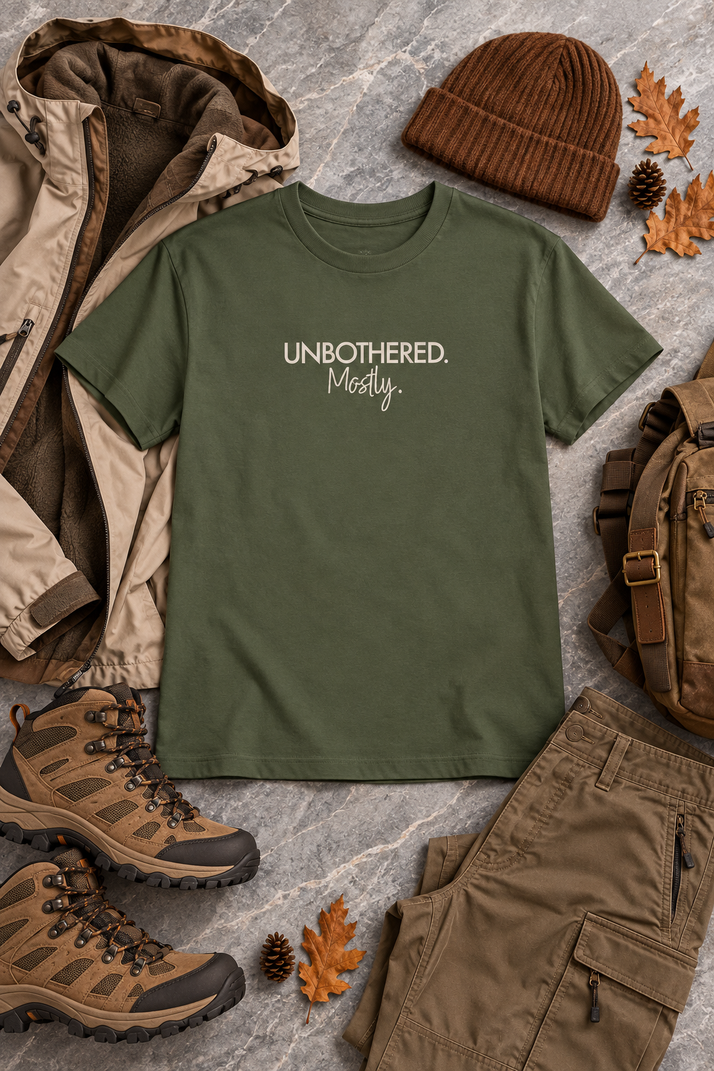 Funny Unbothered Shirt, Unbothered Mostly, Cotton Graphic Tee