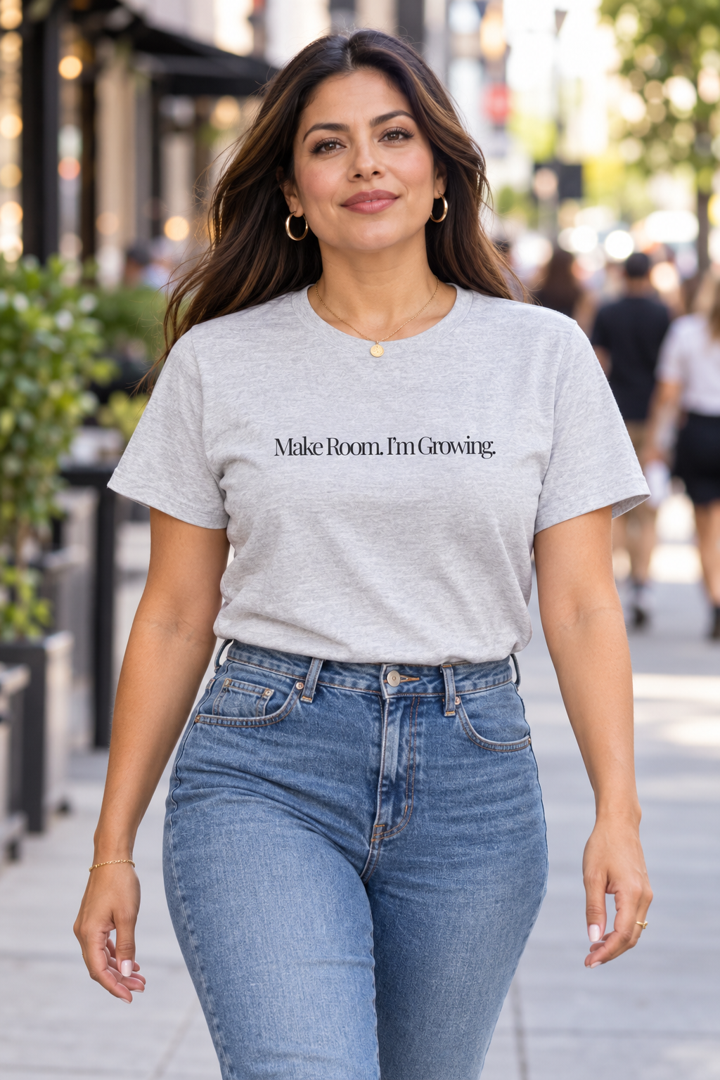 Personal Growth Shirt, Make Room I'm Growing, Minimalist Unisex Cotton Tee